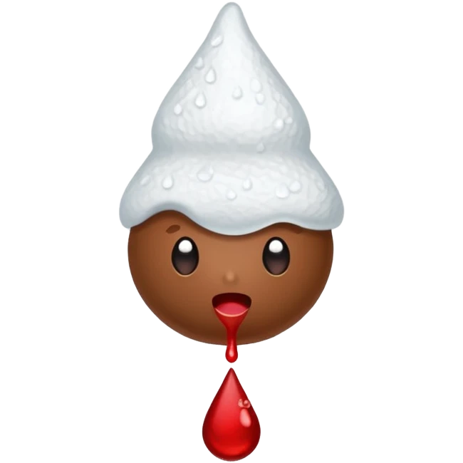 tampon + blood droplet + poop nugget emoji
