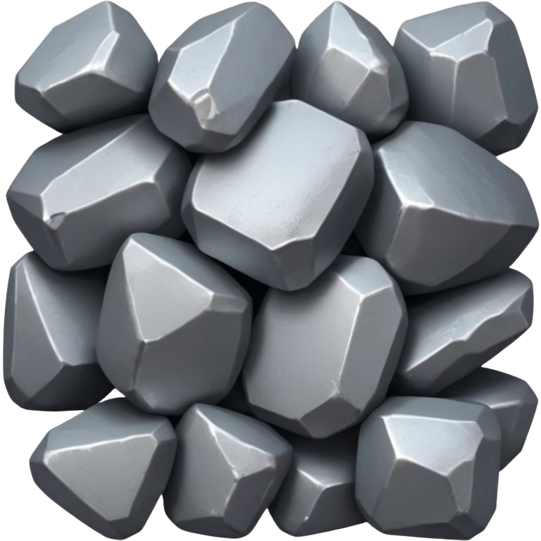 Cinematic Realistic Lead Ore, Heavy and dense, with a matte gray surface and subtle metallic glimmer. The metal's weight and durability are evident, with soft, sharp edges and a slight texture that enhances its solid presence. Soft glowing outline, capturing the essence of raw strength and industrial power in lead ore. emoji