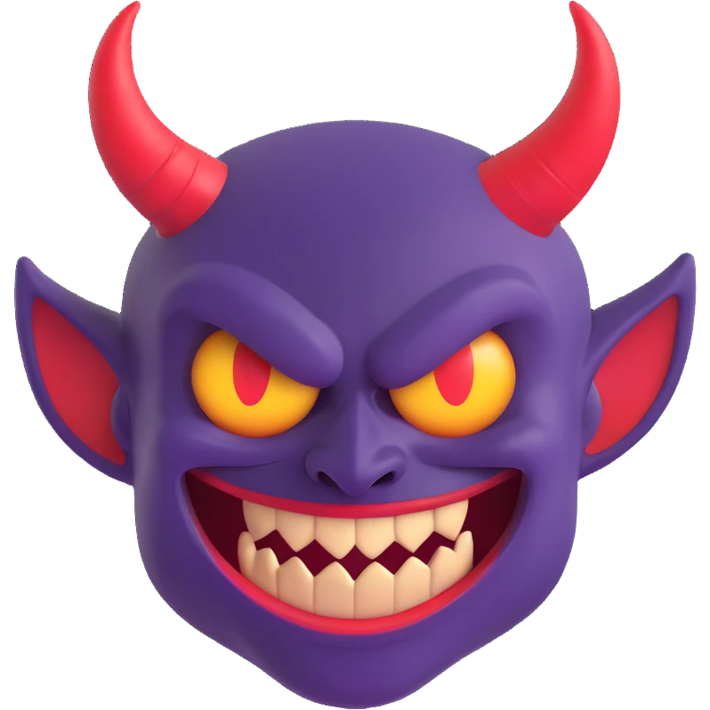 demon, 3D emoji style emoji