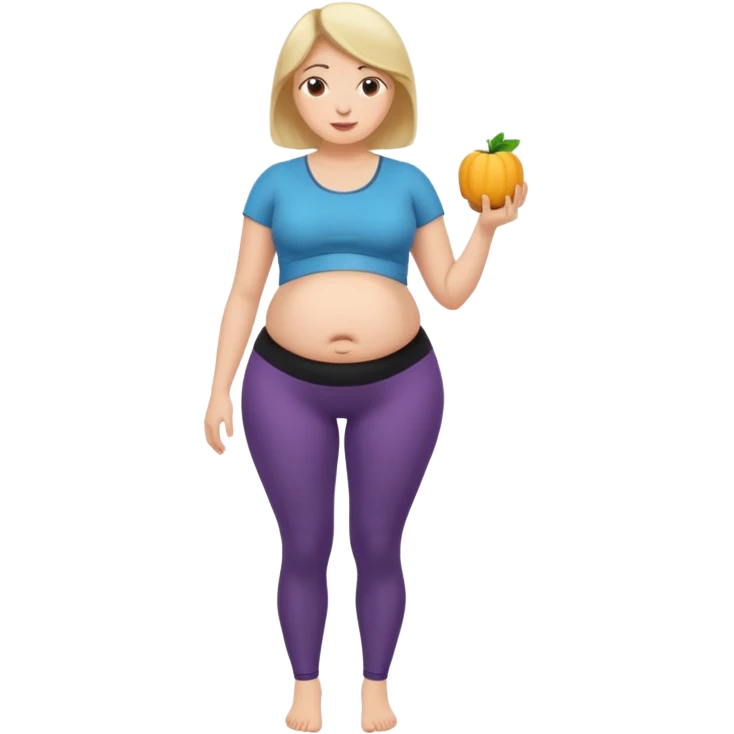 femme belly stuffing legging emoji
