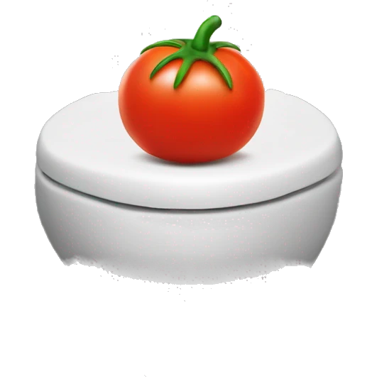Toilet with tomato on top emoji