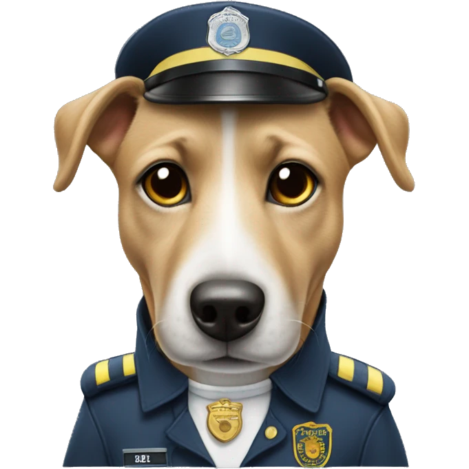 Hund in Polizei Uniform  emoji