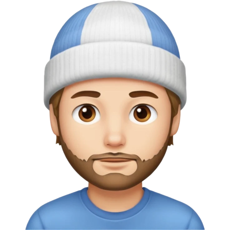 A guy head with white beanie emoji