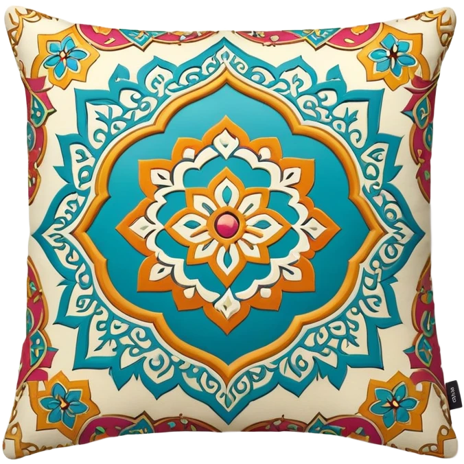 Cozy Moroccan throw pillow emoji
