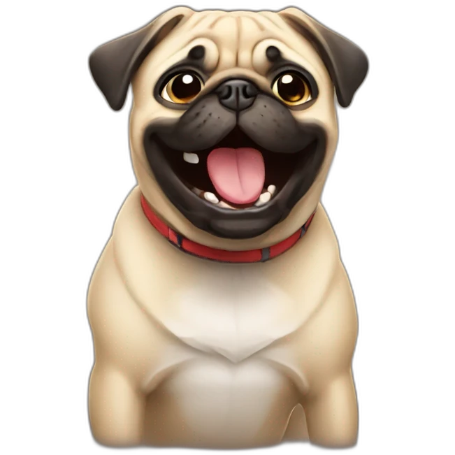 pug laughing emoji