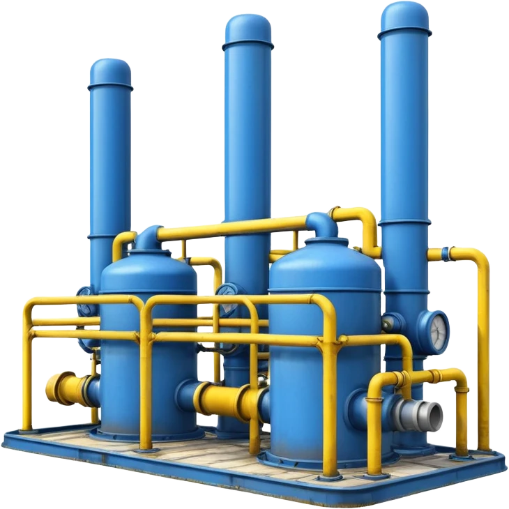 gas transmission station blue and yellow emoji