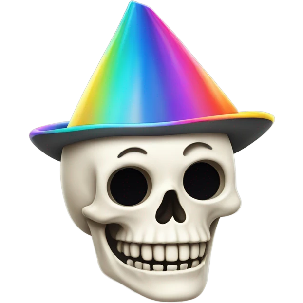 Skeleton with party hat emoji