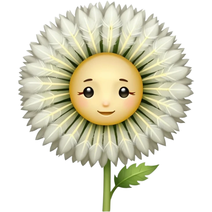 a dandelion with a halo emoji