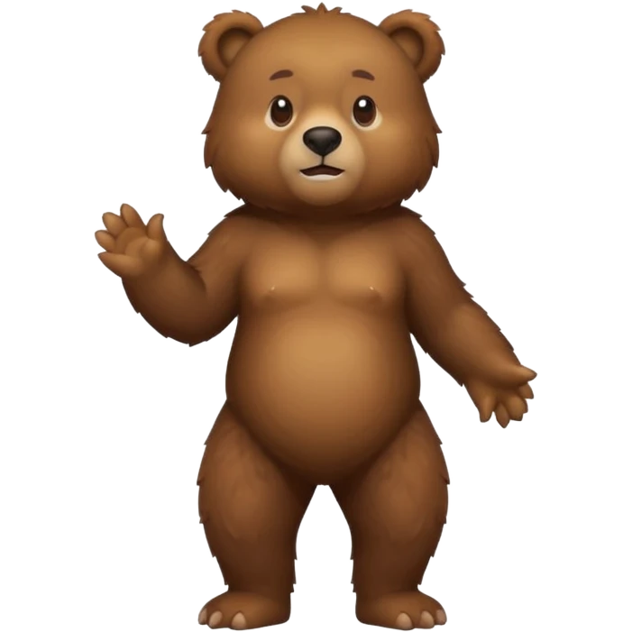 Un oso parado en 2 patas emoji