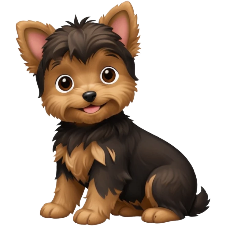 Yorkie puppy Boy hug emoji