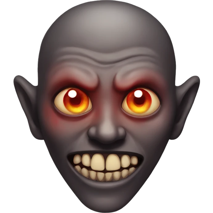 my sleep paralysis demon with several teeth and red eyes that stare into your soul emoji
