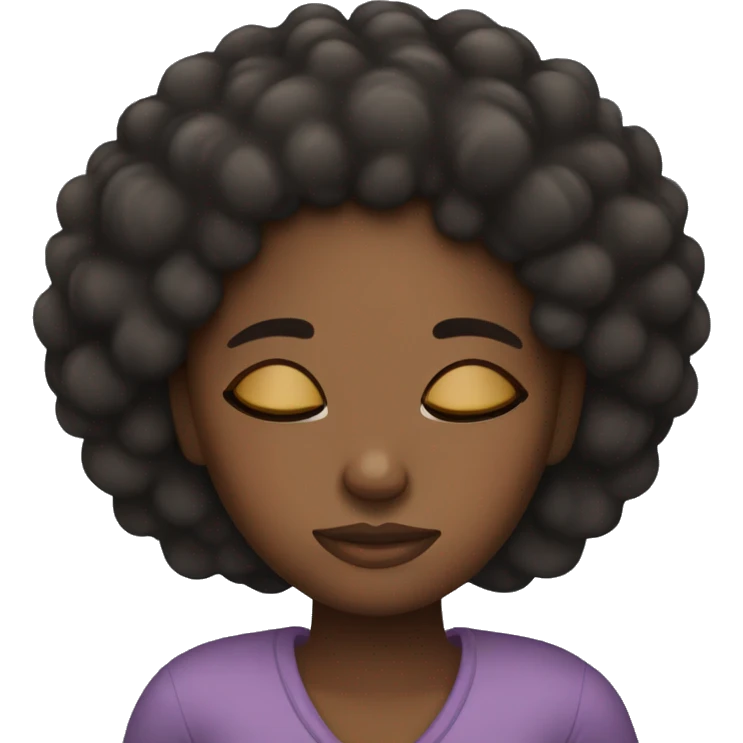 Black girl sleeping emoji
