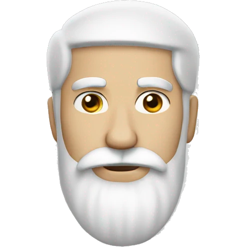 Men with white beard and white chutta emoji