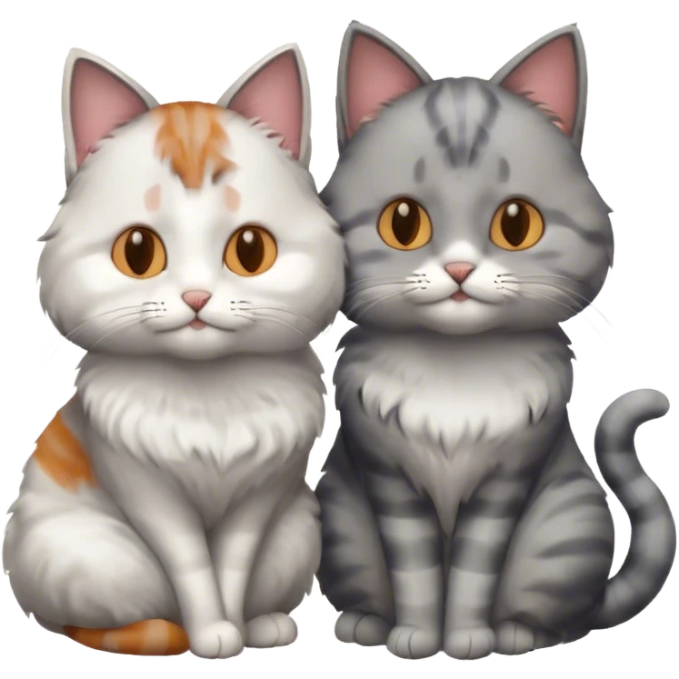 two cool cats in love emoji