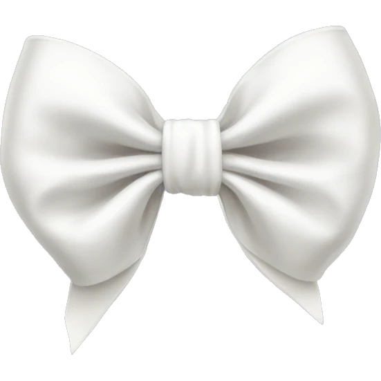 Aesthetic white bow emoji