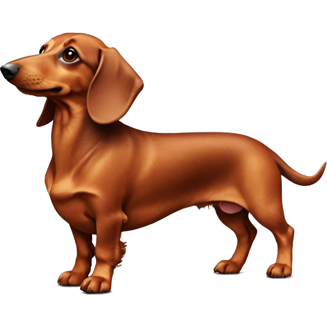 Dachshund with long rust colored fur￼ emoji