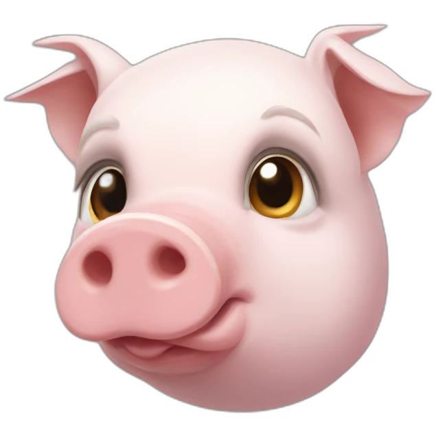 Pig body head cockatiel emoji