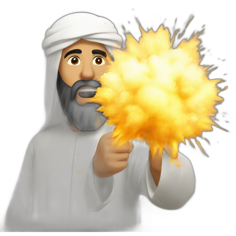 Islamic man explosion emoji