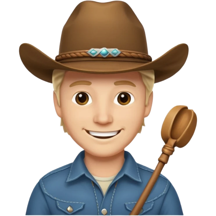 Give this emoji 🤠 a whip make it a white guy  emoji