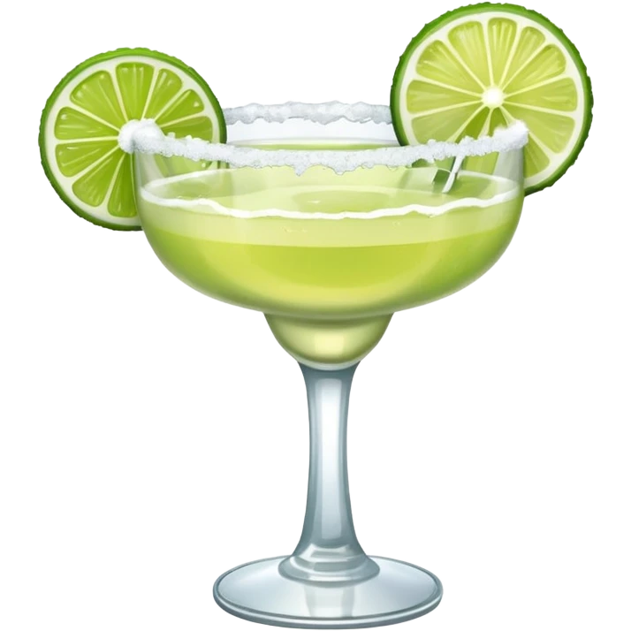 Margarita – glass with salted rim, lime wedge, ice emoji