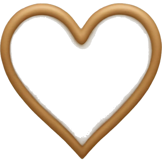 Beige heart emoji
