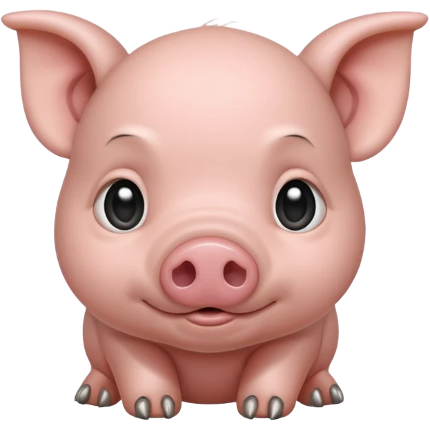 gray baby pig emoji