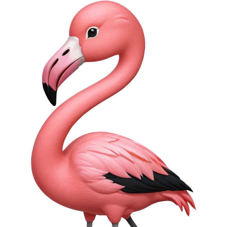 Black flamingo singing  emoji