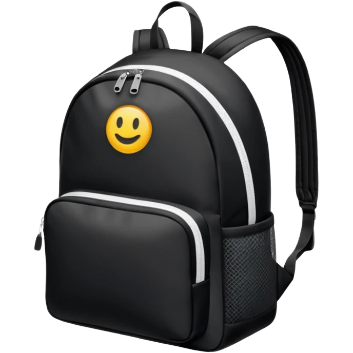 sac a dos de sport noir sans motif et uni emoji