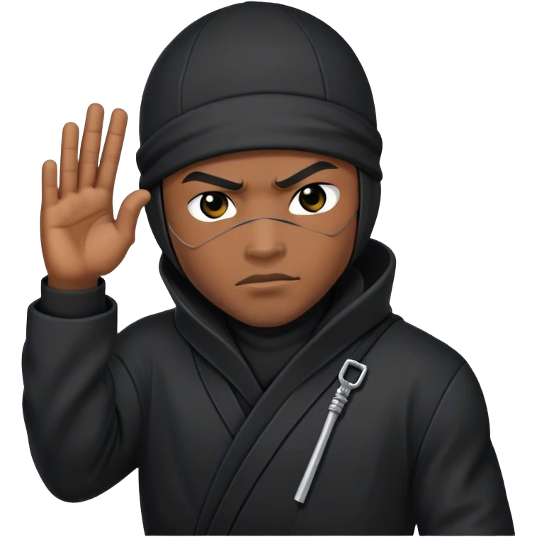 Gangster ninja salute emoji