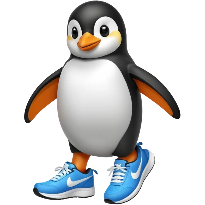 Penguin wearing Nike shoes  emoji