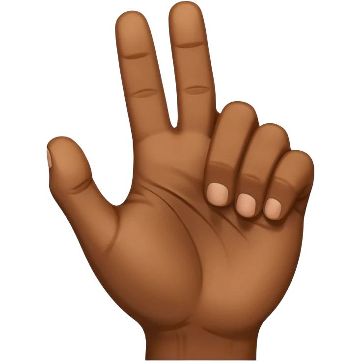 brown-skinned right fist with thumb out, palm facing camera, simple and bold emoji