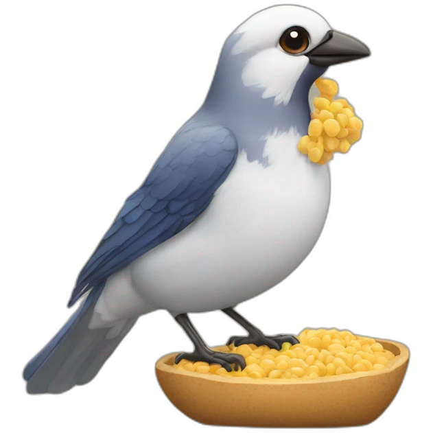 Oiseau qui manger emoji