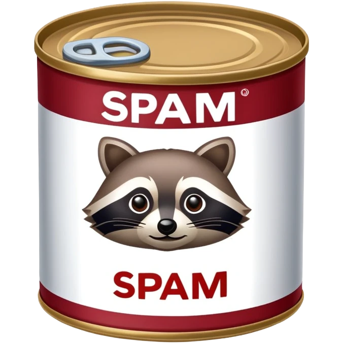 SPAM MEAT raccoon EMOJI  emoji