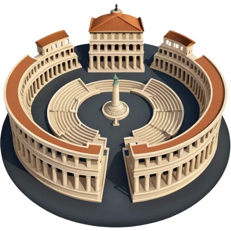 Imperial forum  rome 
no frame, no squared style, no square above
aereal view from up emoji