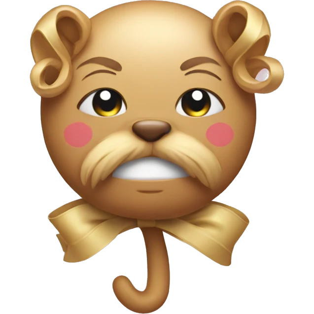 A bow with a cute smiley  emoji