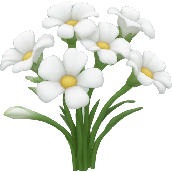 White flowers emoji
