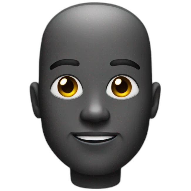 black man robot emoji
