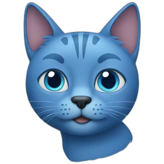 Blue cat emoji