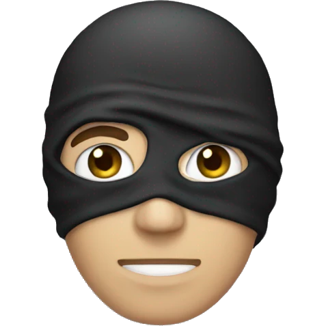 man with a skull balaclava emoji
