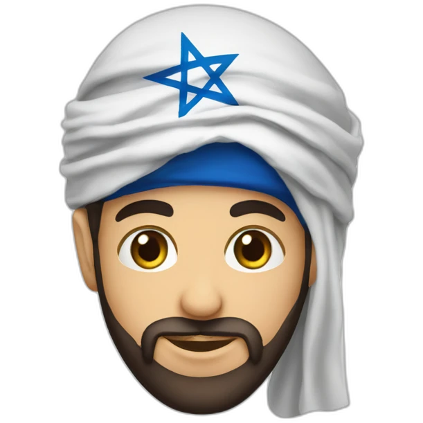 Musulman avec drapeau isreal emoji