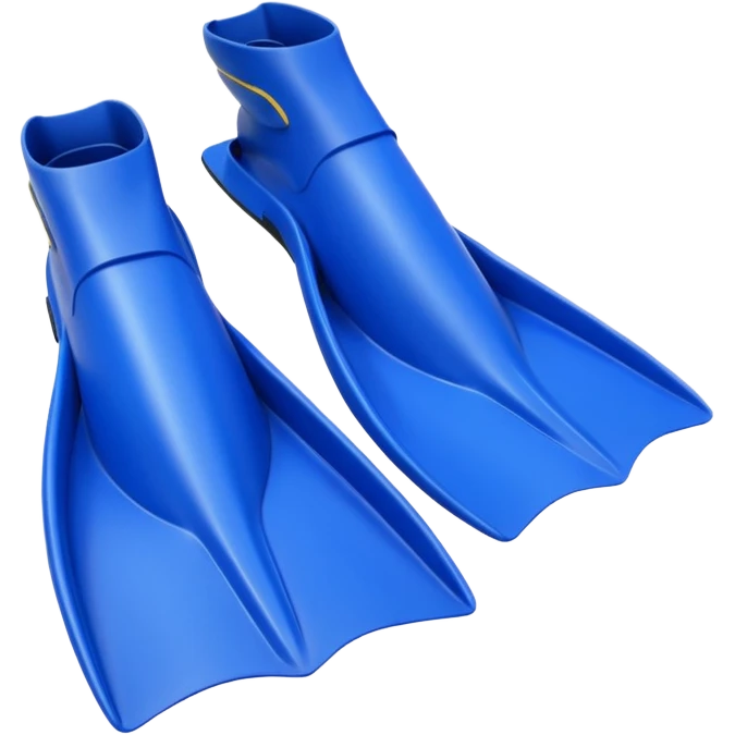 diving fins, blue, simple emoji