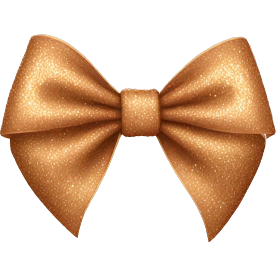  Tan bow with glitter  emoji