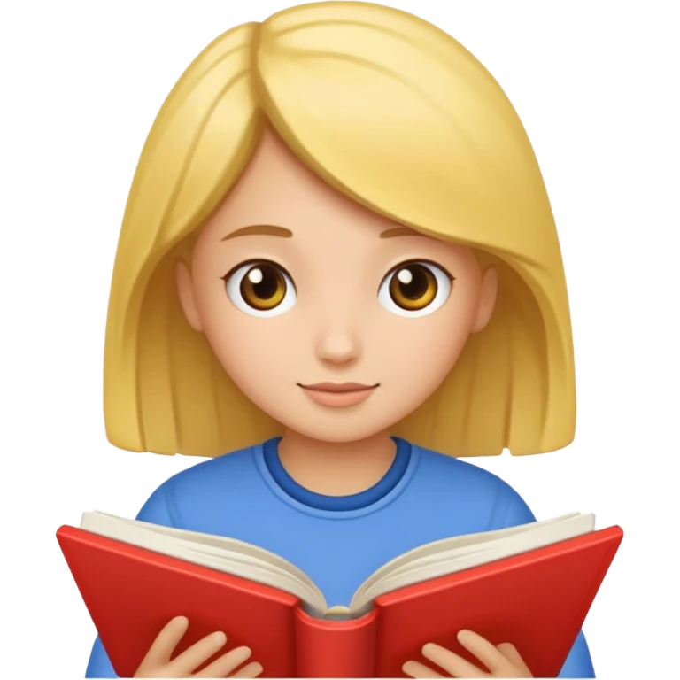 A girl reading book emoji