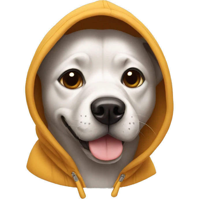 Dog wearing a hoodie emoji