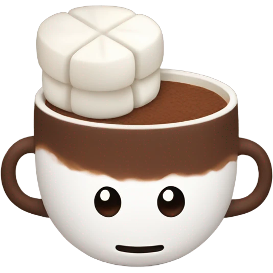 cocoa with marshmallow in cozy cup emoji