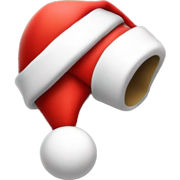Question mark with a Santa hat on top emoji