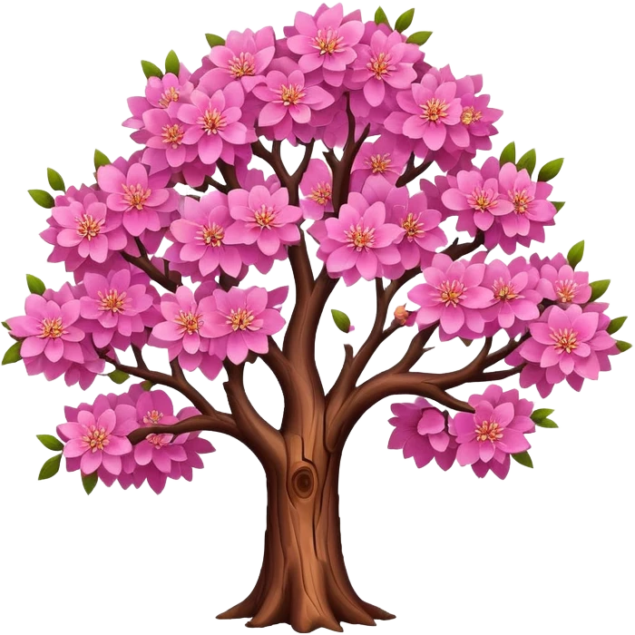 Pink tree emoji
