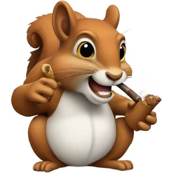 A squirrel smoking  emoji