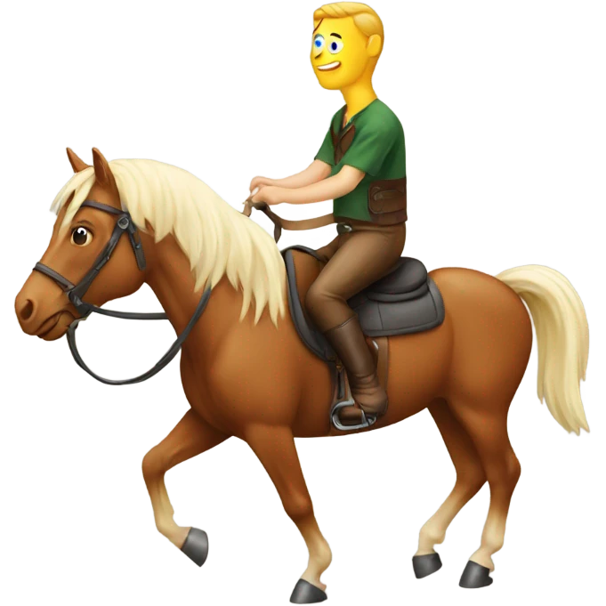 horse riding beer emoji