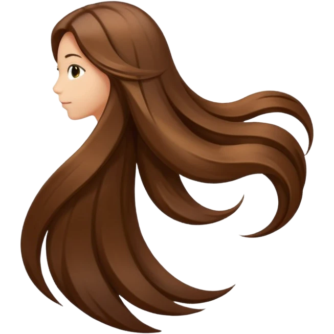 Long hair from backside. emoji